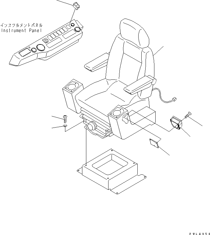 SEAT ASS'Y,(FOR HEATED SEAT) 20Y-57-K1380 KOMATSU