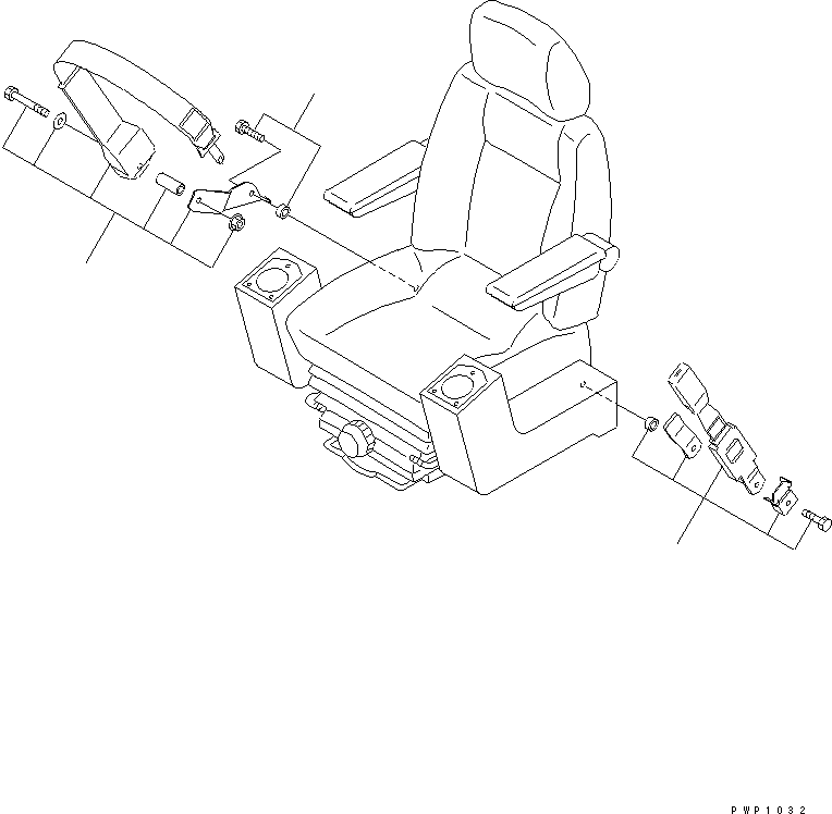 BELT ASS'Y,LAP 21P-57-K1520 KOMATSU