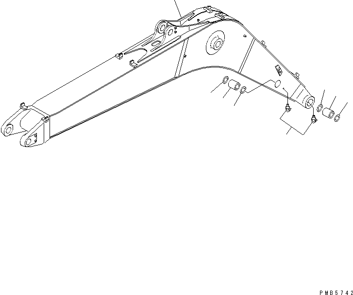 Стрела 21P-70-K2162 KOMATSU