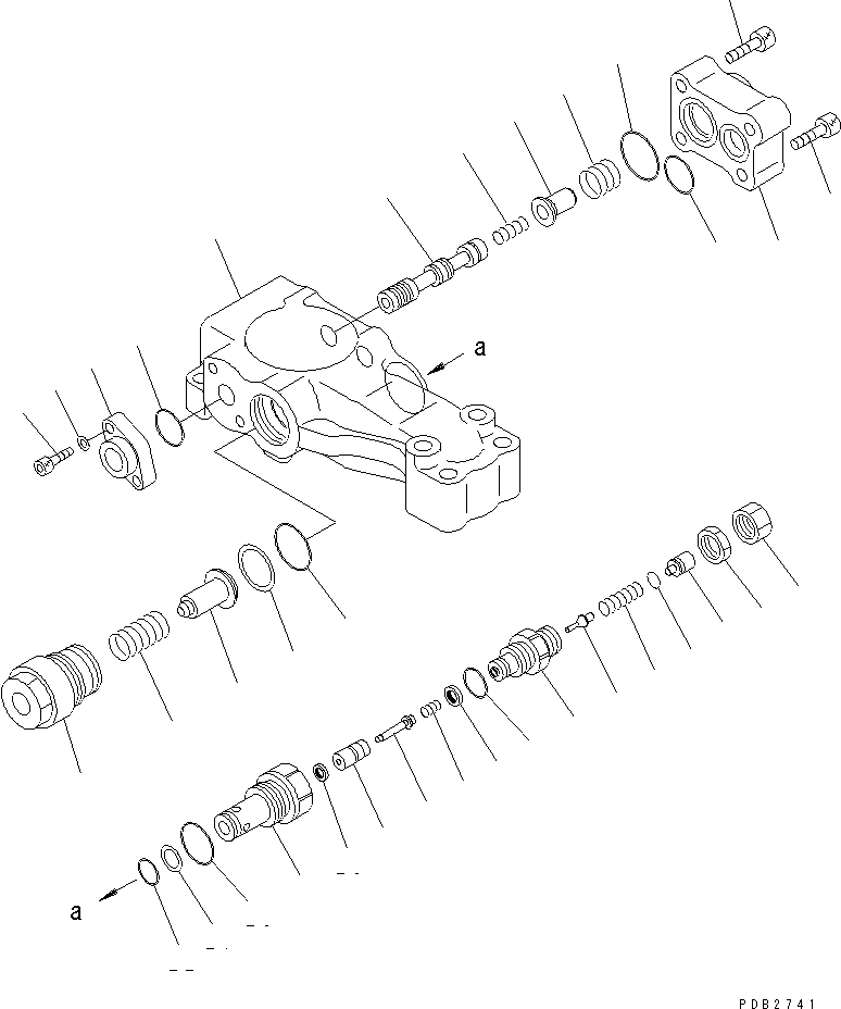 PILOT VALVE ASS'Y,(FOR ARM) 702-21-08050 KOMATSU