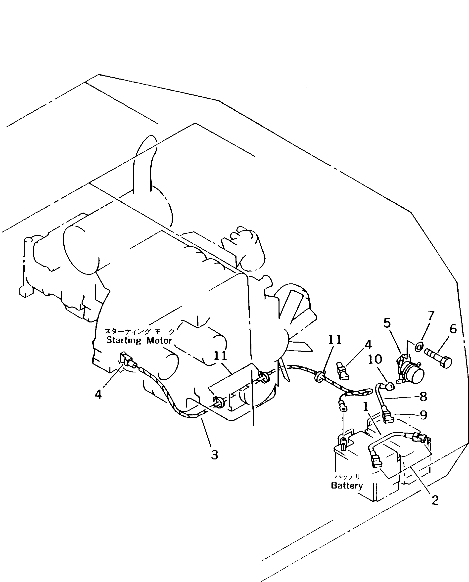 Кабель 08028-13030 KOMATSU