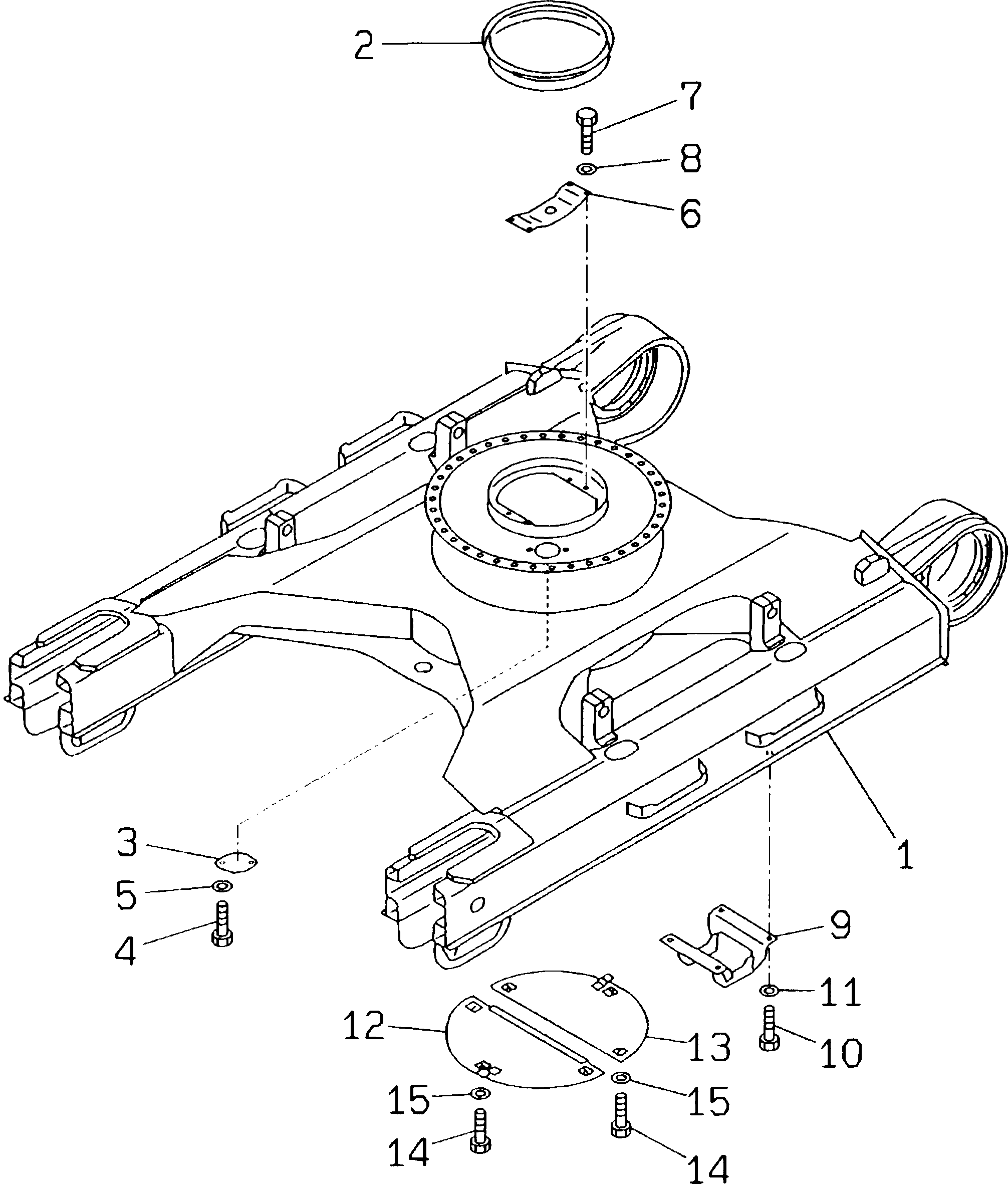 FRAME,TRACK (PC150HD) 203-30-K2580 KOMATSU