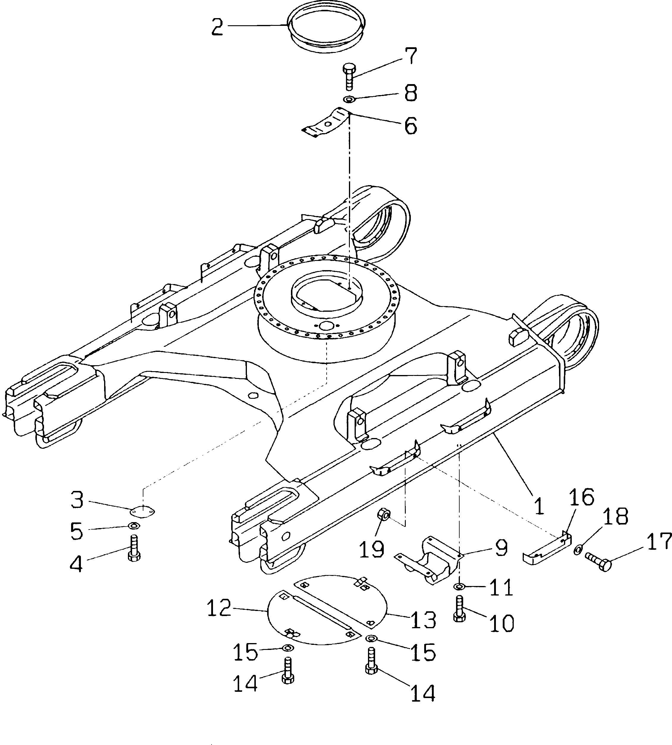FRAME,TRACK (PC150HD) 203-30-K2610 KOMATSU