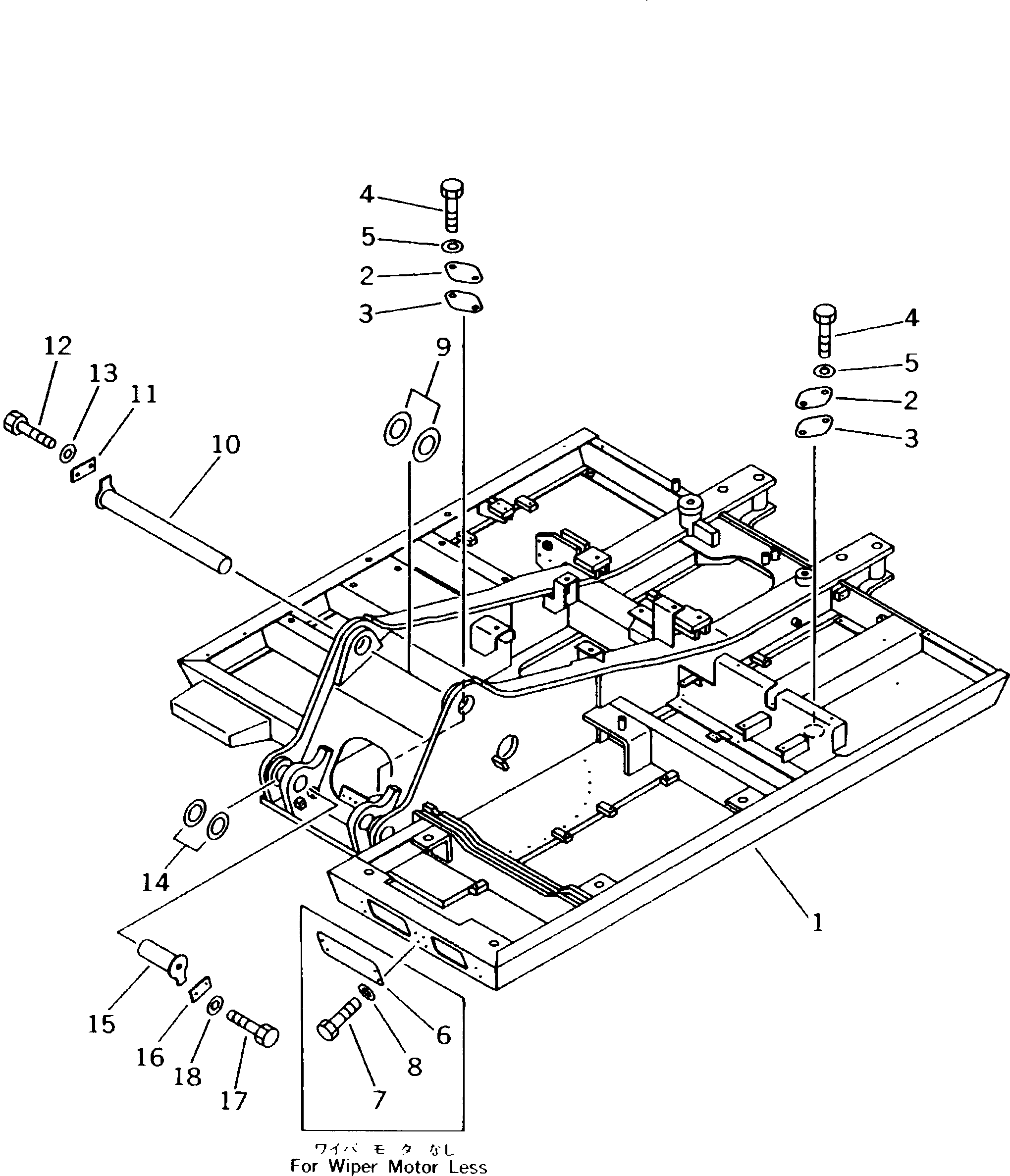 PLATE,(FOR WIPER LESS) 203-06-59530 KOMATSU