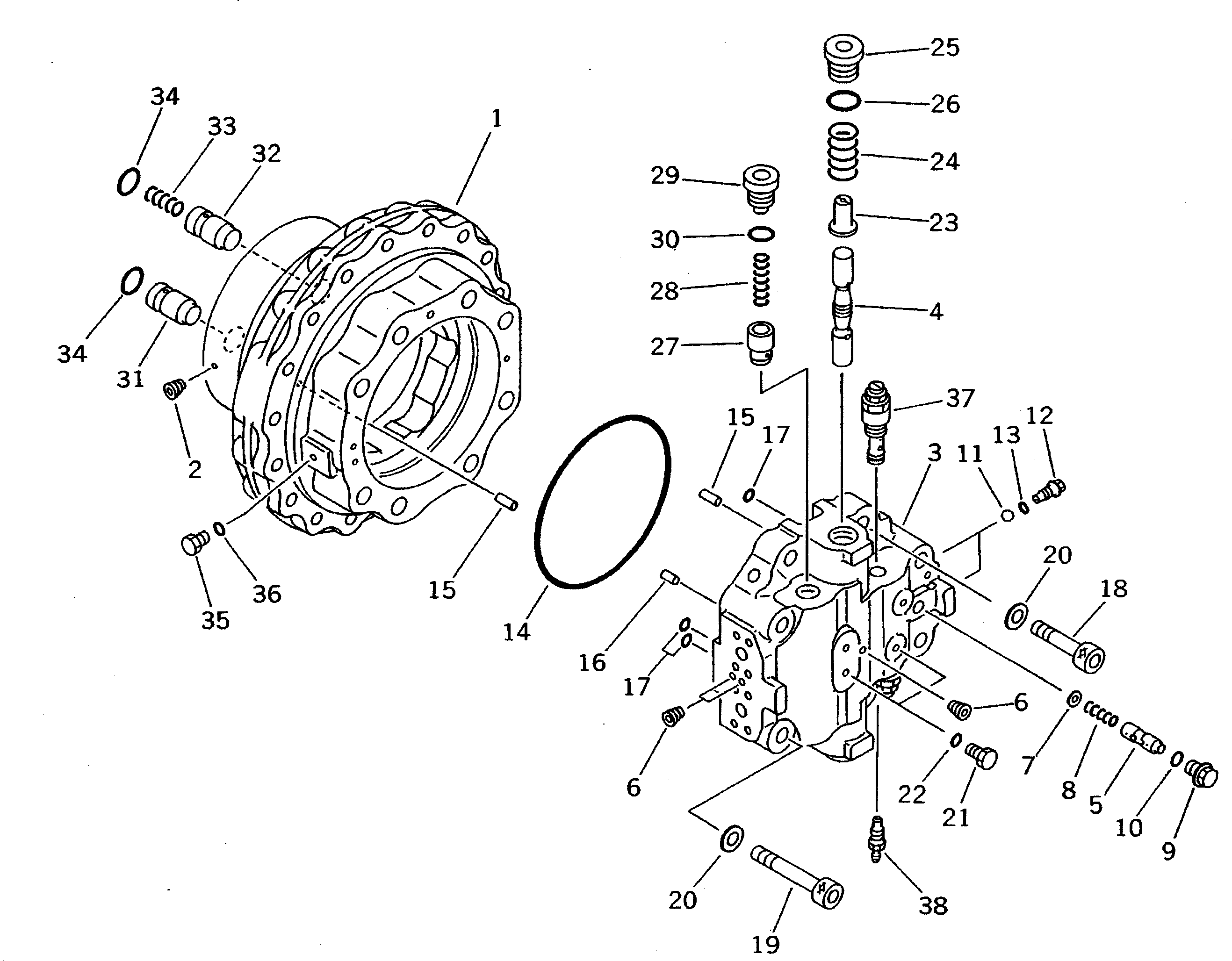 VALVE ASS'Y,C.O.R. (706-73-86202) KOMATSU