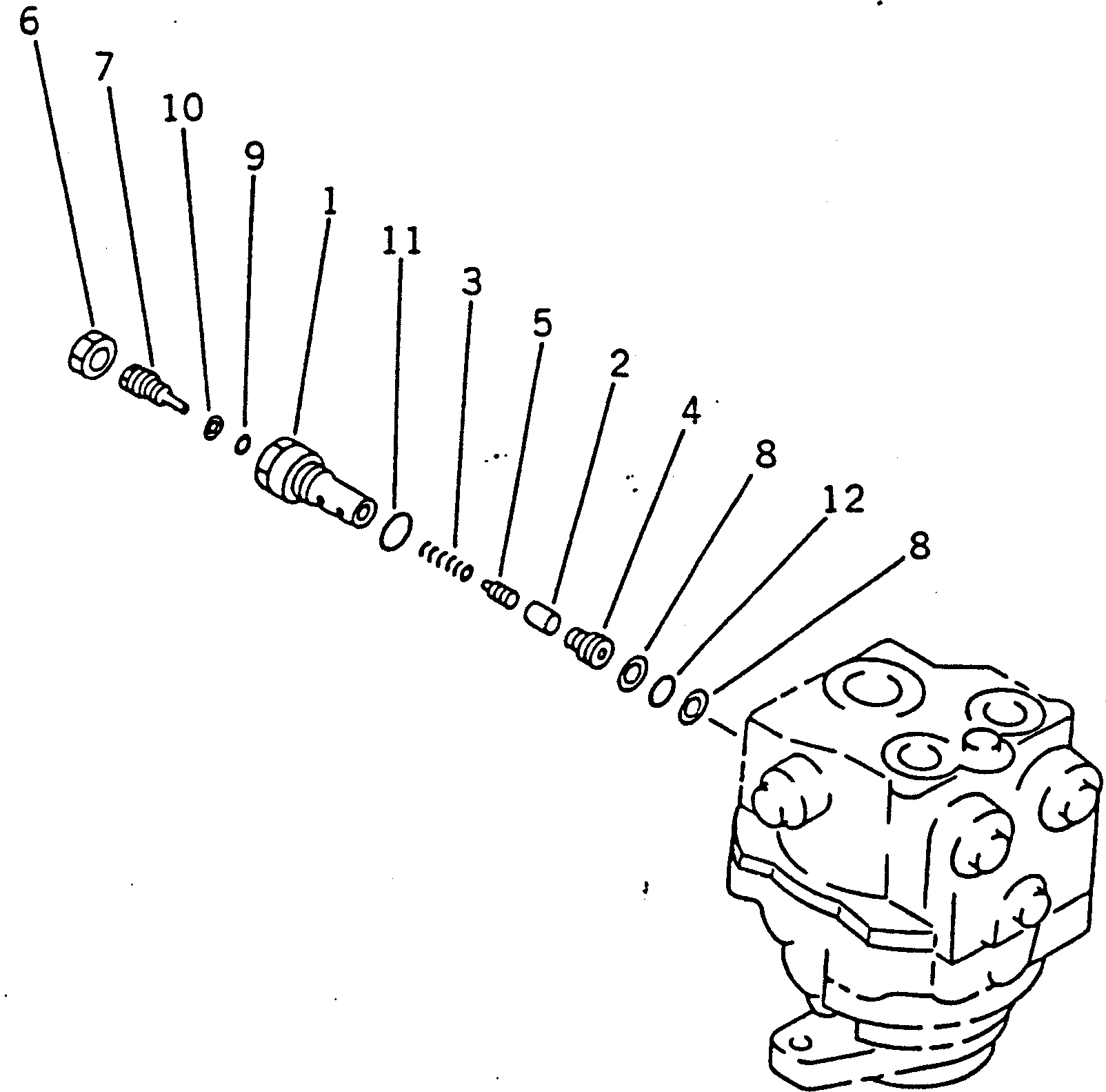 VALVE ASS'Y,C.O.R. 702-73-01200 KOMATSU
