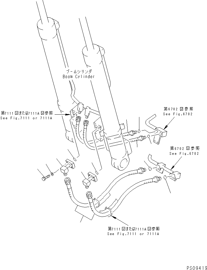 Трубка правая 203-62-59680 KOMATSU