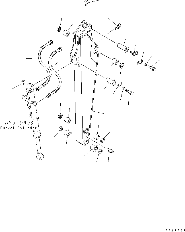 ARM ASS'Y,(FOR ADD. PIPING) 203-70-00470 KOMATSU