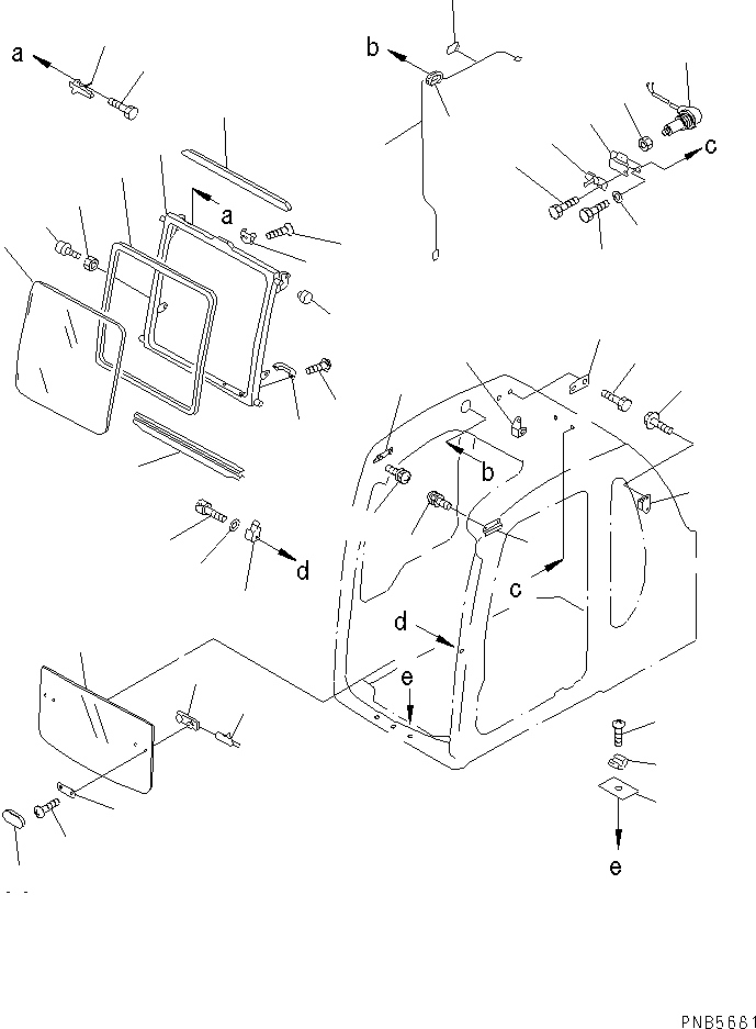 Переднее окно в сборе 20Y-54-43101 KOMATSU