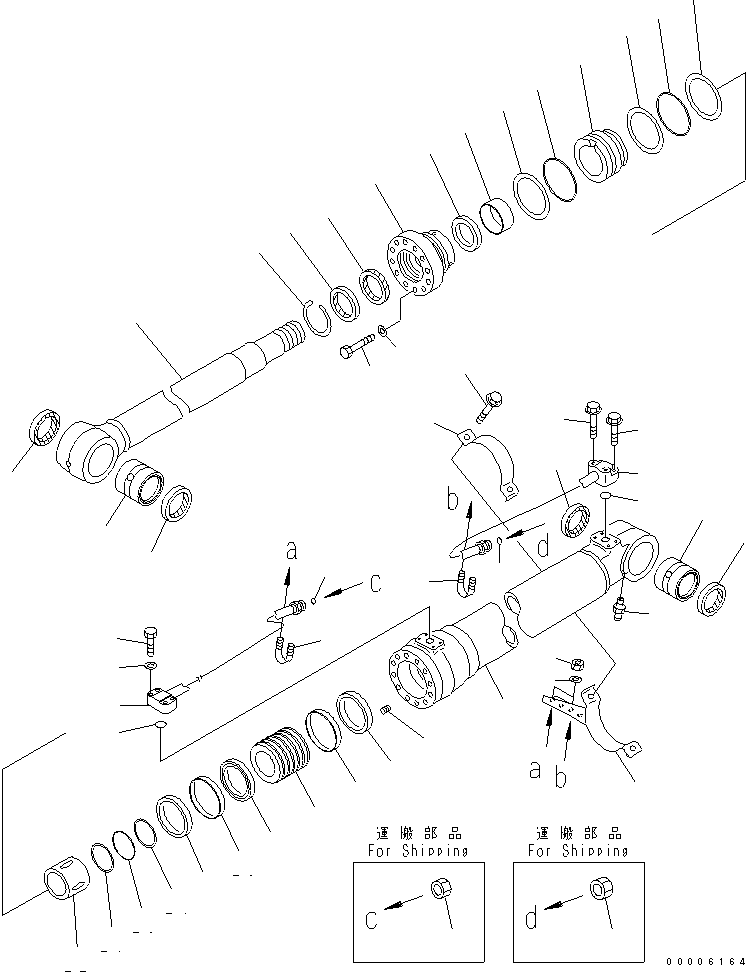 Цилиндр в сборе 707-01-0E490 KOMATSU