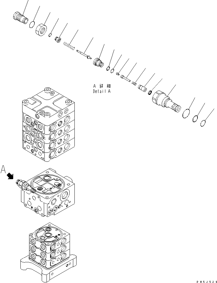 Клапан в сборе, предохранительный 723-40-92300 KOMATSU