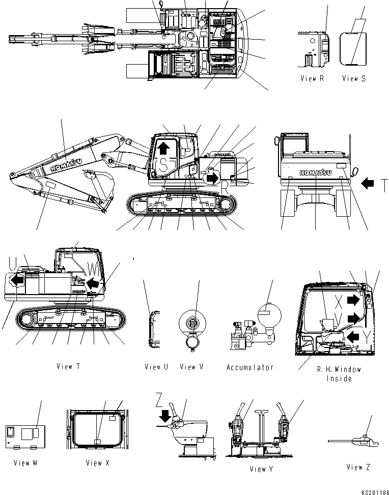 Предупреждающая табличка 21K-00-K1350 KOMATSU