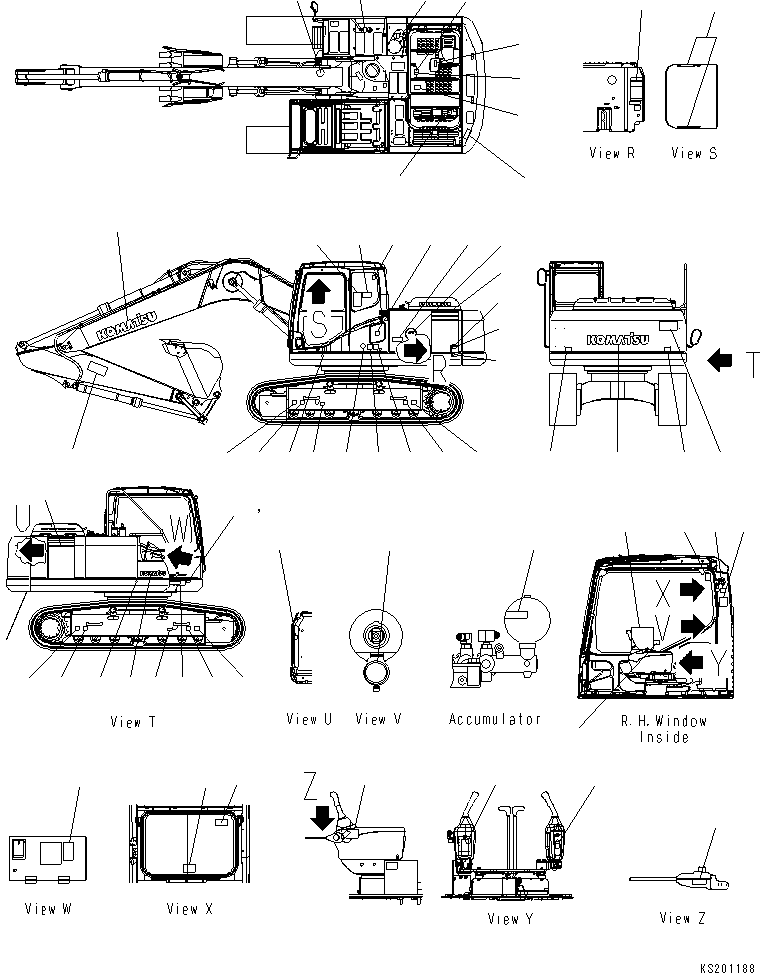 PLATE¤ INSTRUCTION,AIR CLEANER ELEMENT \2\09637-A0640 KOMATSU