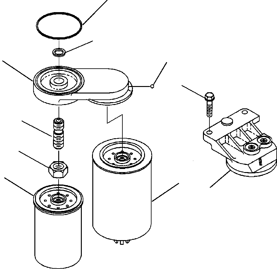 HEAD, FUEL FILTER 1294 366 H91 KOMATSU