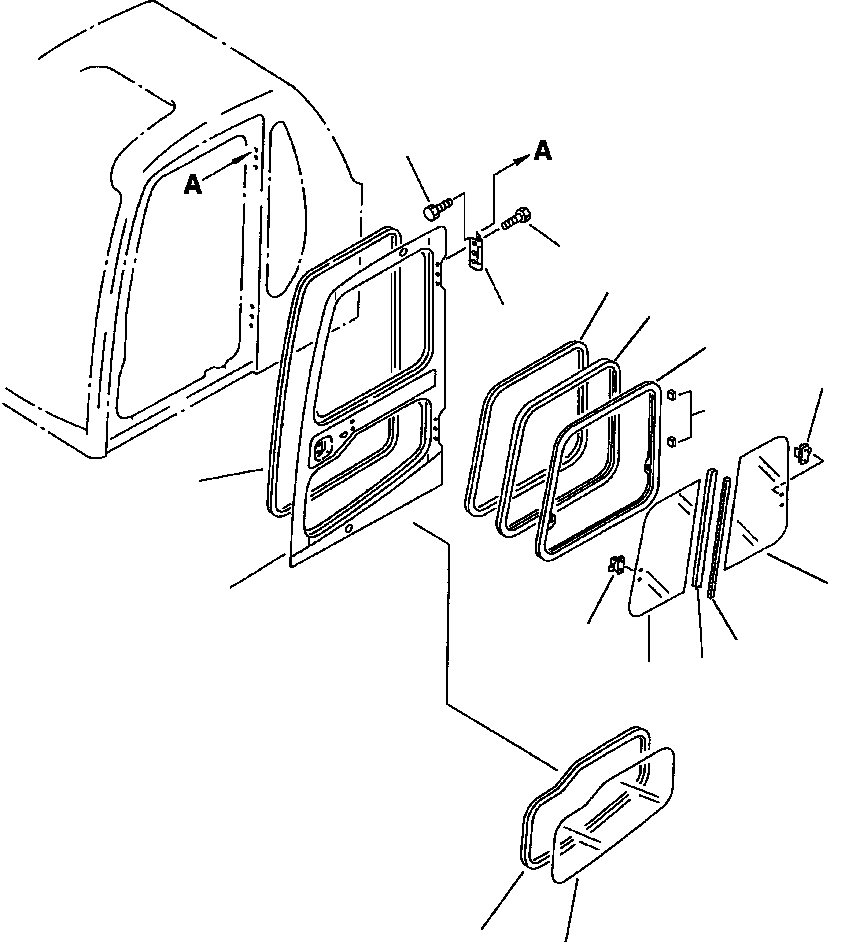 DOOR ASSEMBLY, OPERATOR'S CAB 20Y-54-00520 KOMATSU