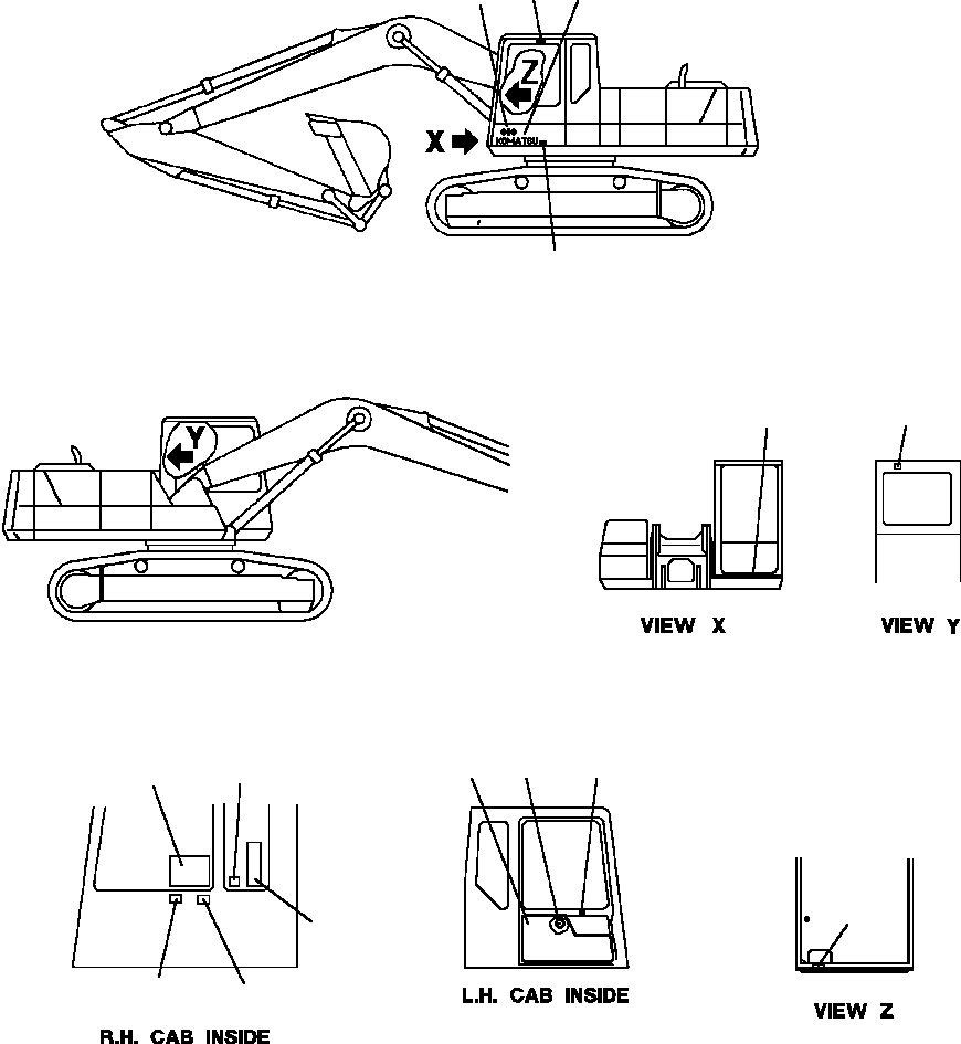 PLATE¤ CAUTION,(ENGLISH) 09699-03000 KOMATSU