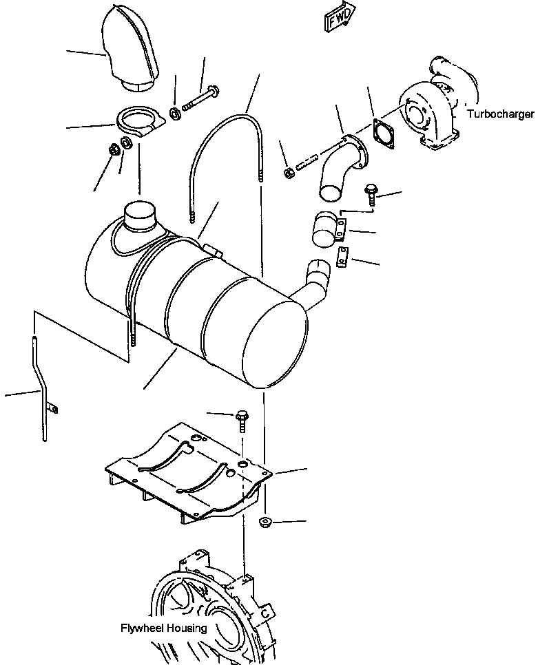 MUFFLER, EXHAUST 6209-11-5230 KOMATSU