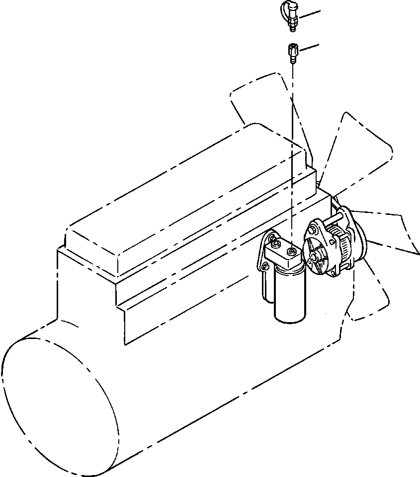 NIPPLE, ENGINE OIL PRESSURE 195-46-36120 KOMATSU