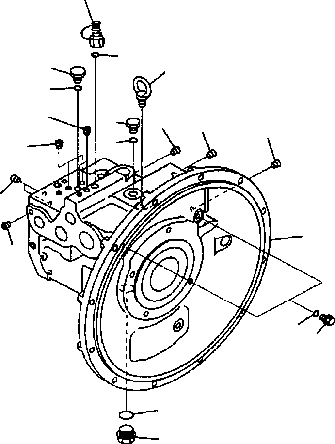PUMP SUB ASSEMBLY, FRONT 708-2L-01430 KOMATSU