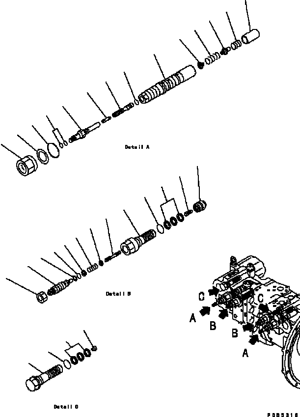 VALVE ASS'Y,LS 708-2L-04740 KOMATSU
