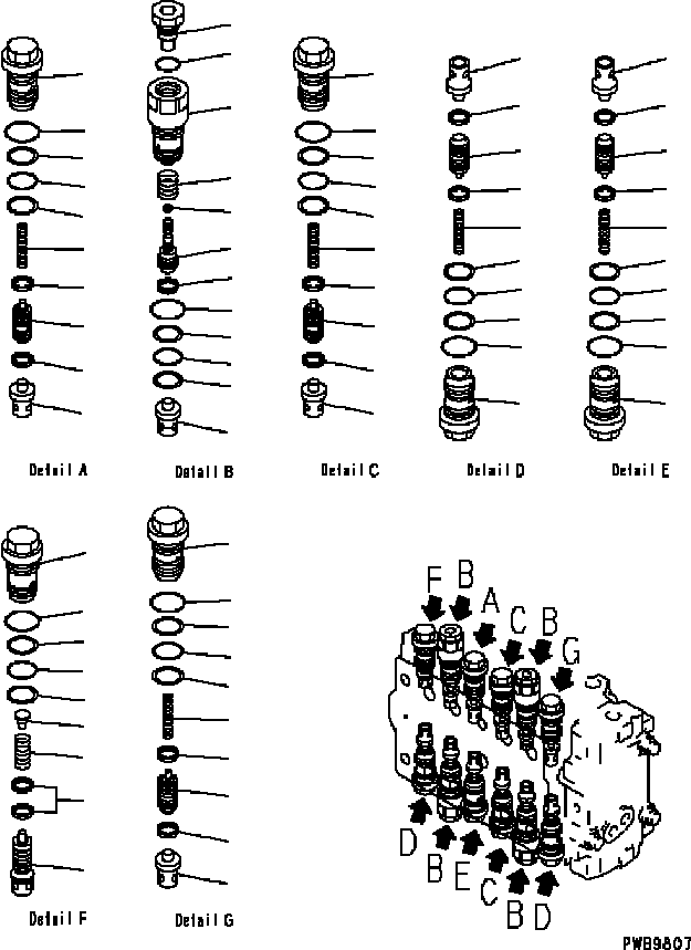 Клапан в сборе 723-46-40702 KOMATSU