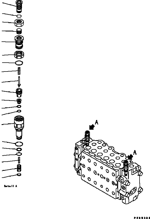Клапан в сборе, предохранительный 723-40-51401 KOMATSU