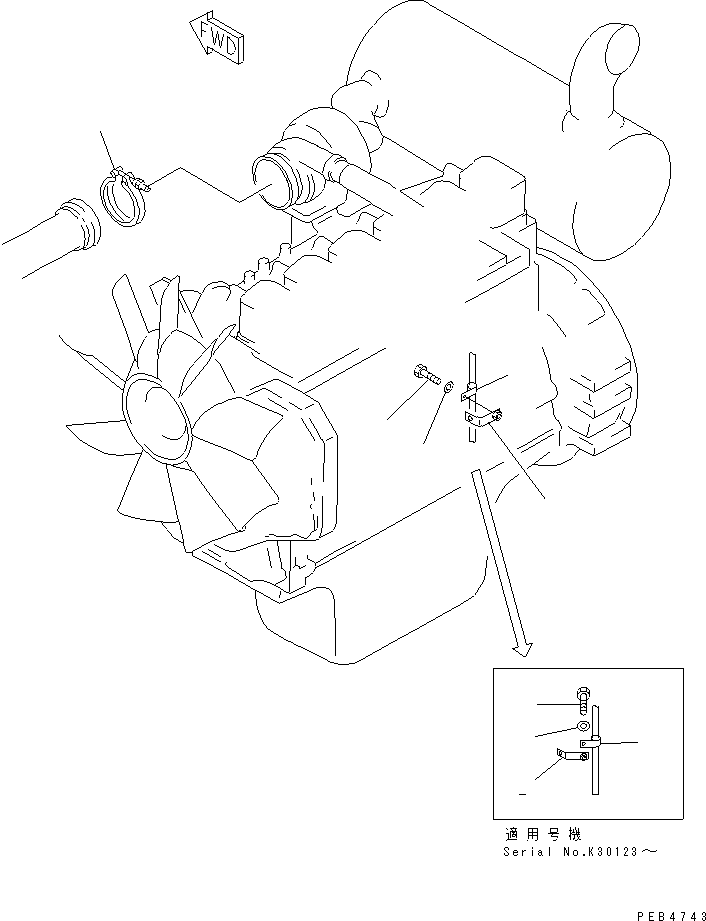 Зажим 20Y-01-K1290 KOMATSU