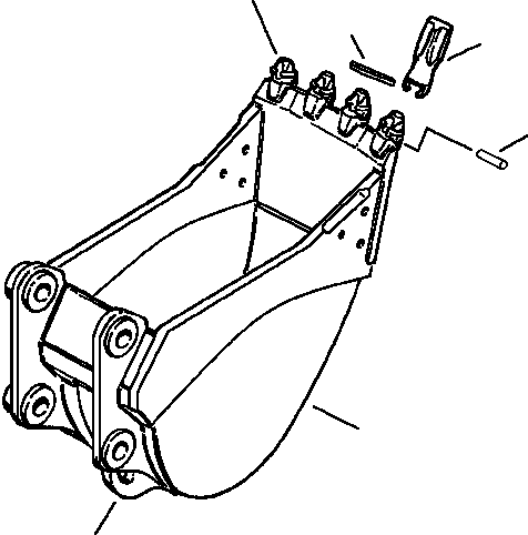 BUCKET WITH VERTILOCK TEETH, STDP ESCO 206-70-A1011 KOMATSU