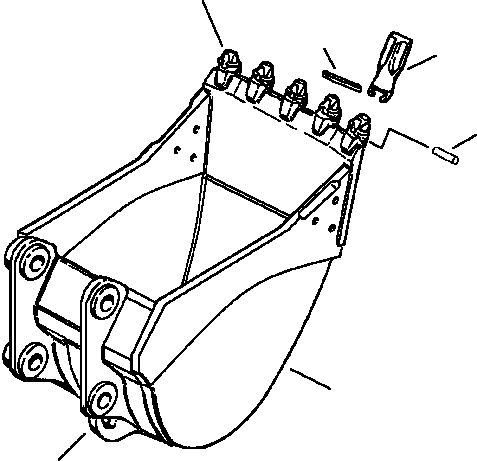 BUCKET WITH VERTILOCK TEETH, STDP ESCO 206-70-A1151 KOMATSU