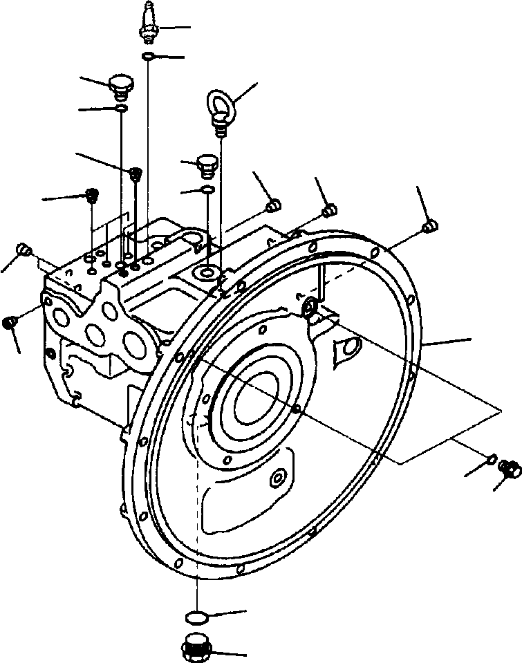 CASE ASSEMBLY, FRONT 708-2L-04240 KOMATSU