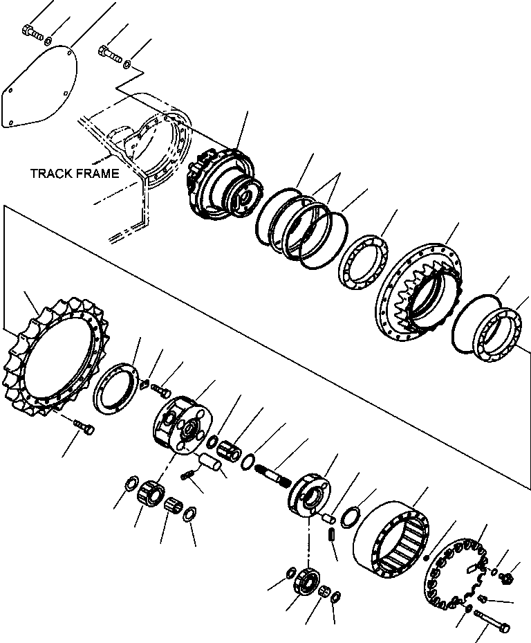 Бортовой редуктор в сборе 206-27-00202 KOMATSU