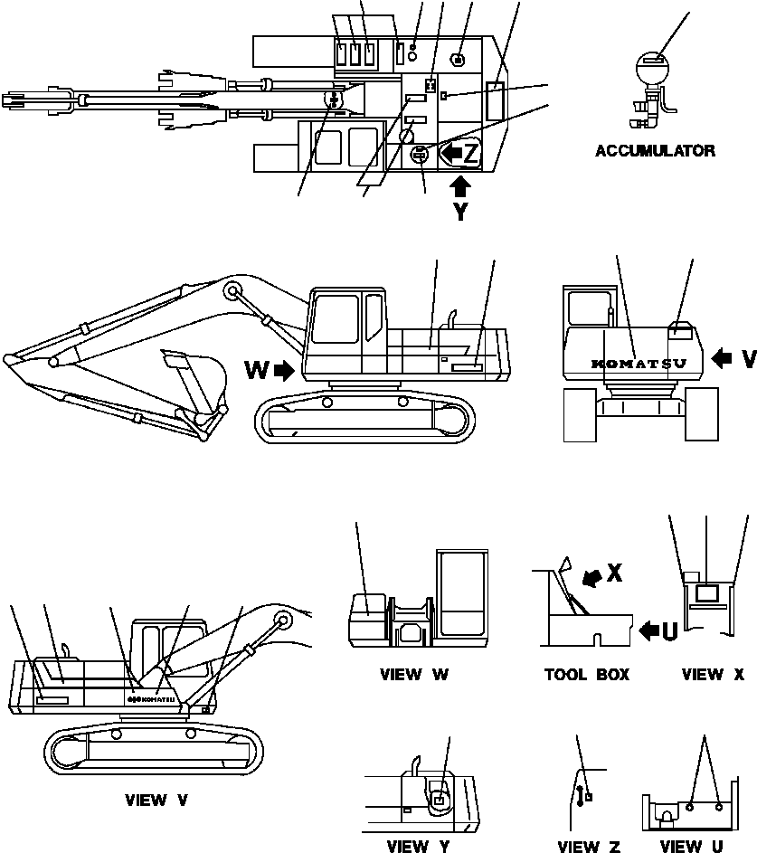 PLATE, MARK,PC220LC 206-00-51121 KOMATSU
