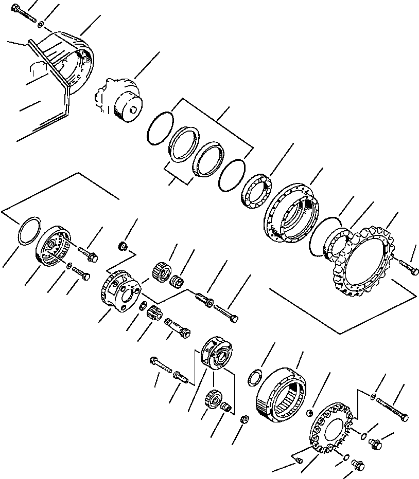 Бортовой редуктор в сборе 206-27-00034 KOMATSU