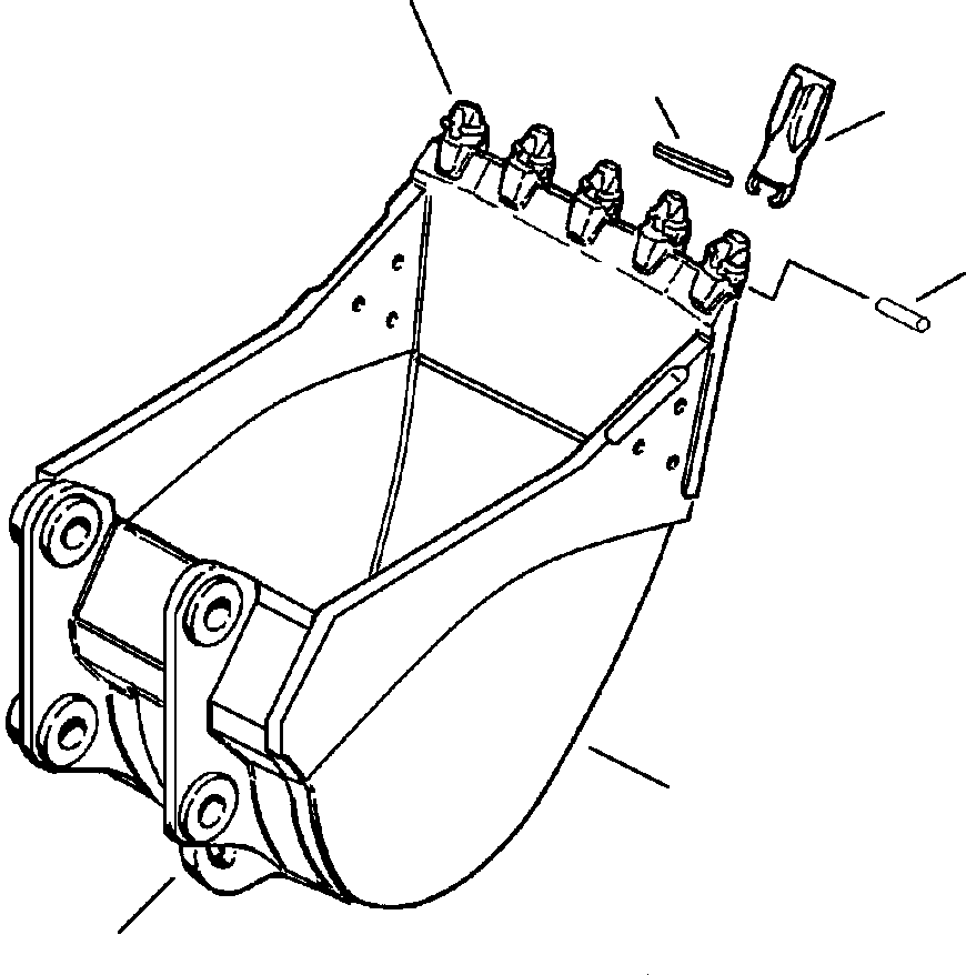 BUCKET ASSEMBLY, STDP ESCO 206-70-AX140 KOMATSU