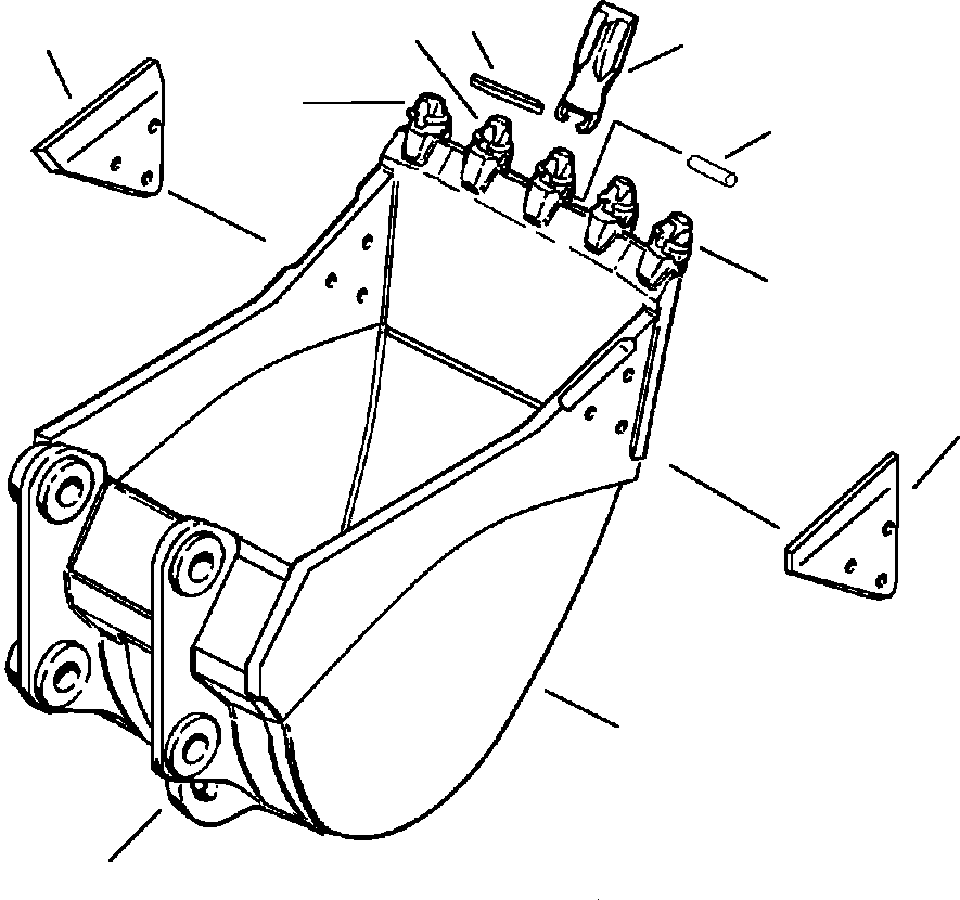 BUCKET ASSEMBLY, HDP ESCO 206-70-AX240 KOMATSU