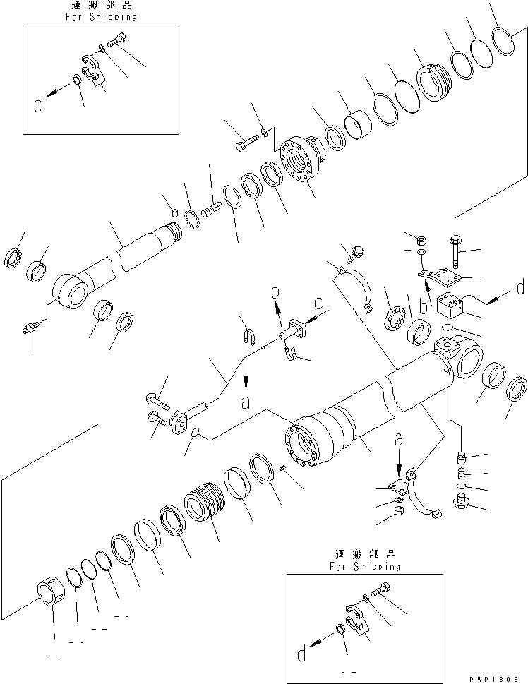 Группа цилиндра 707-01-0A370 KOMATSU