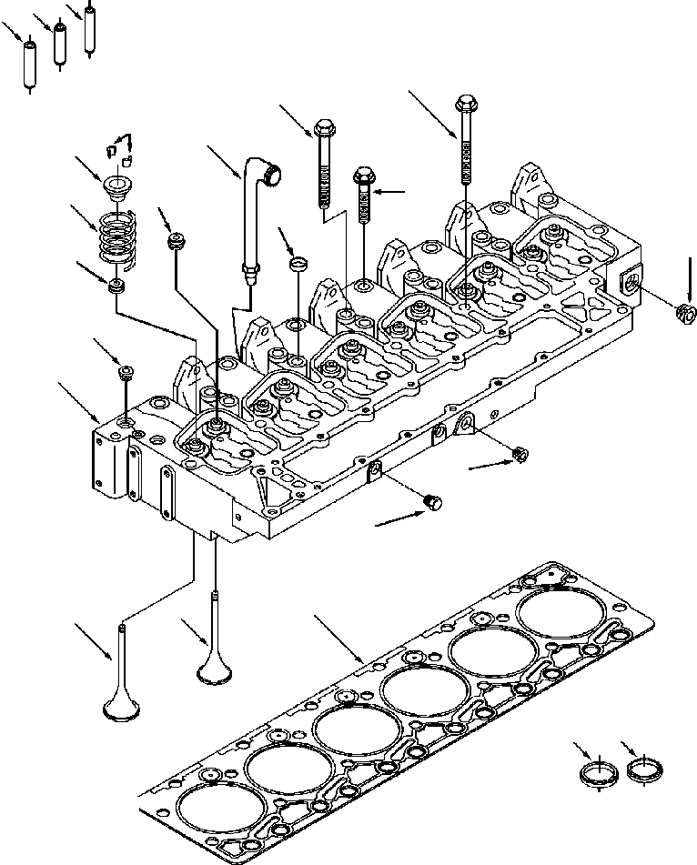 Головка цилиндра 6737-11-1010 KOMATSU