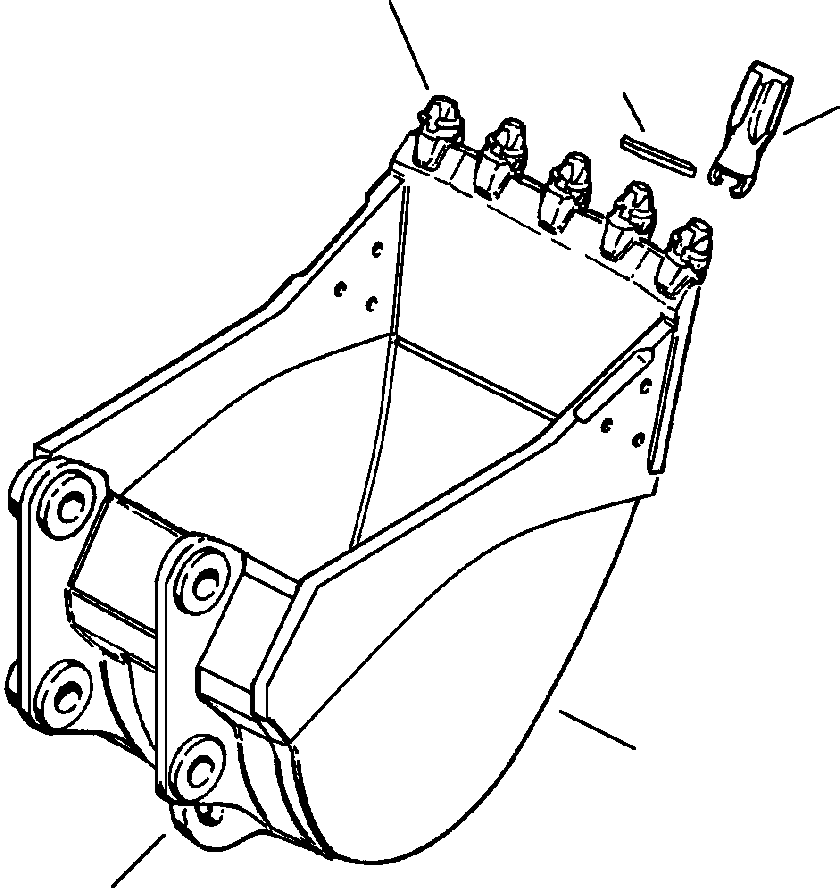 BUCKET - WITH WEAR BUSHINGS 206-70-A3P40 KOMATSU