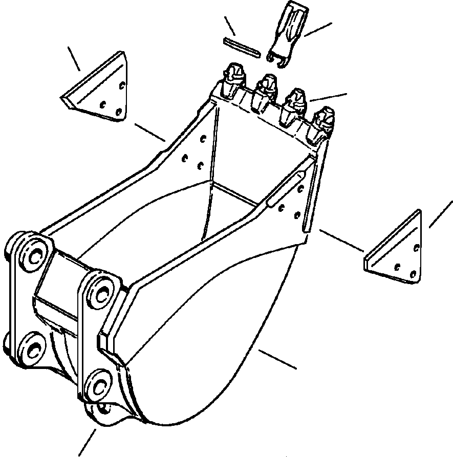 BUCKET - WITH PLAY ADJUSTMENT 206-70-A3M20 KOMATSU