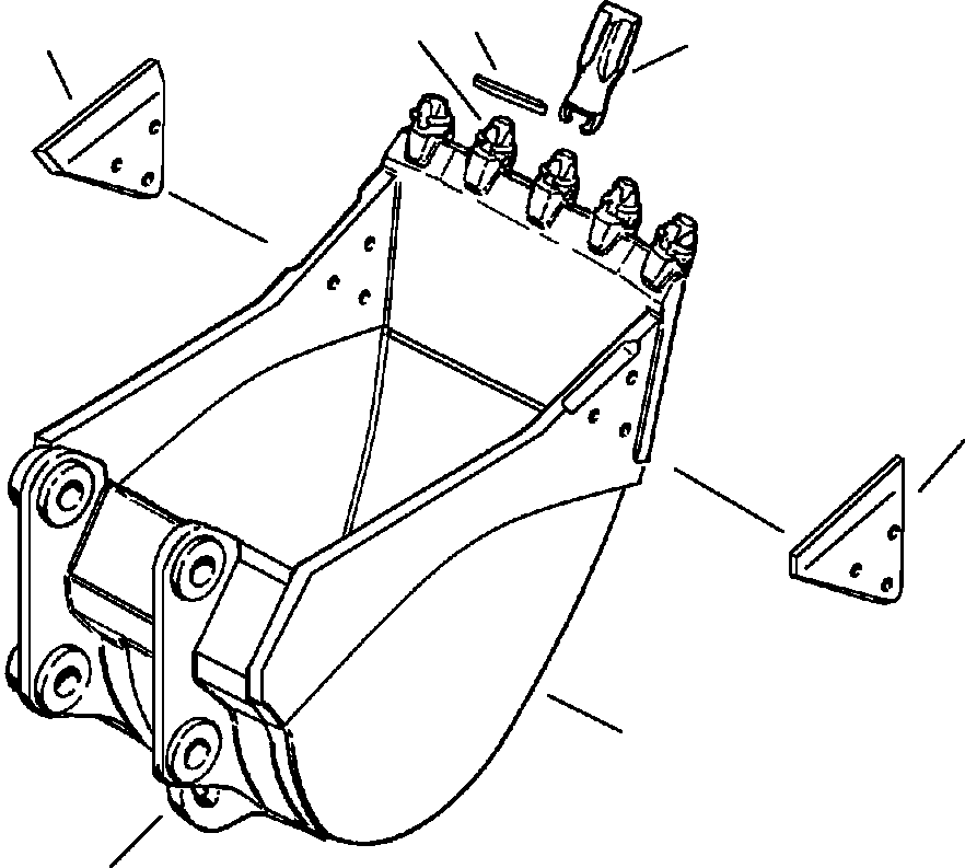 BUCKET - WITH PLAY ADJUSTMENT 206-70-A3M30 KOMATSU