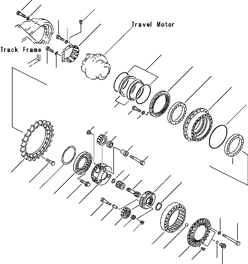 Бортовой редуктор в сборе 207-27-00080 KOMATSU