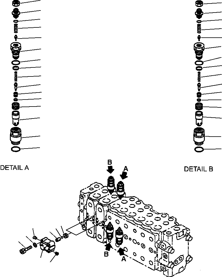 VALVE ASSEMBLY, SUCTION AND SAFETY 709-70-74400 KOMATSU