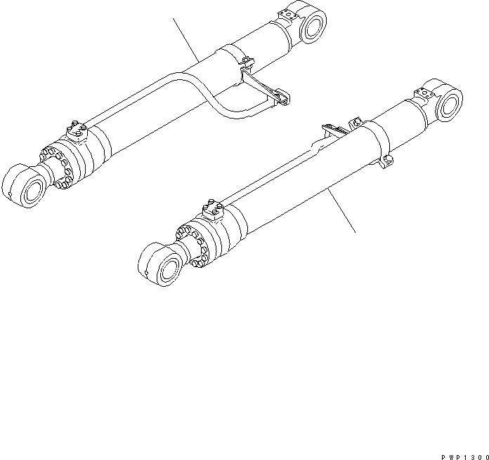 CYLINDER GROUP,L.H. (FINAL COATING) (\8\707-01-XY460) KOMATSU