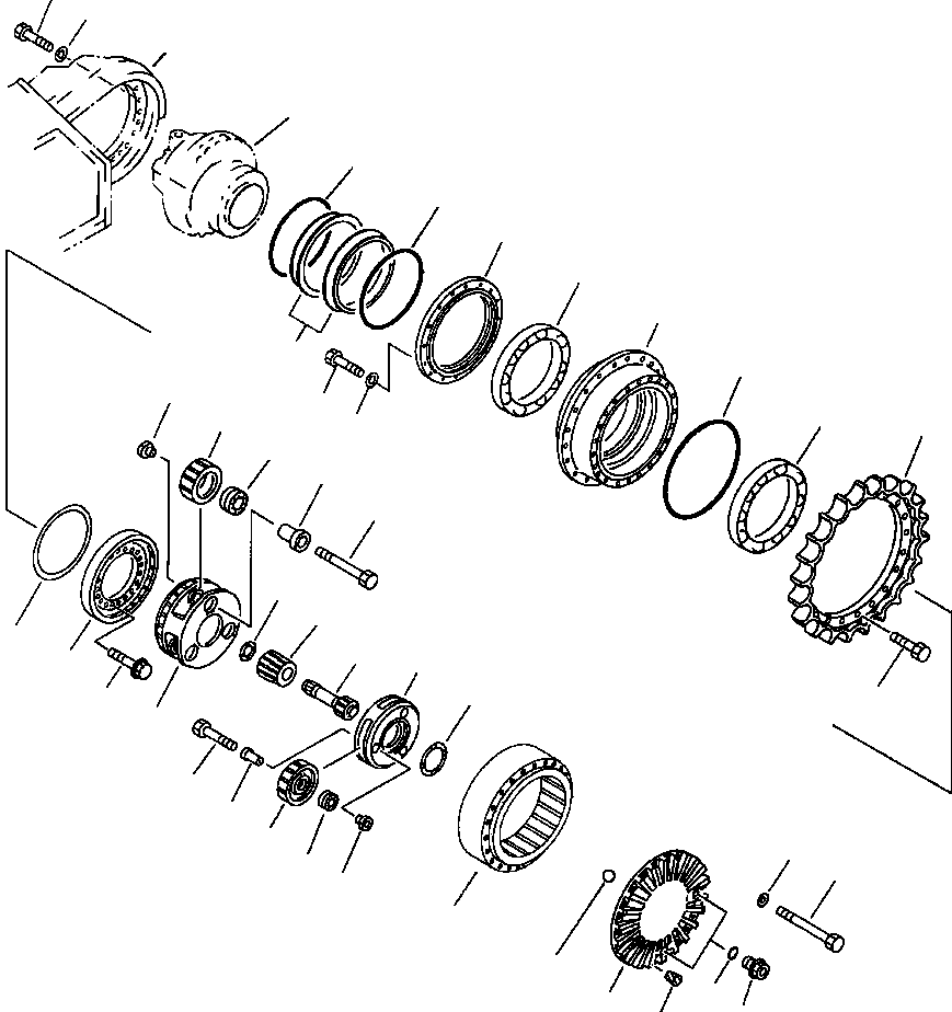 Бортовой редуктор в сборе 207-27-00101 KOMATSU