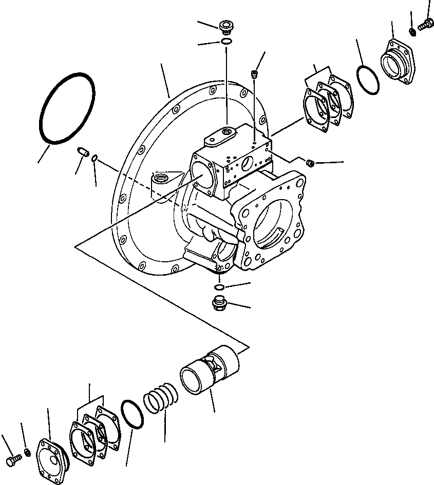 CASE ASSEMBLY, MAIN HYDRAULIC PUMP FRONT 708-27-00470 KOMATSU