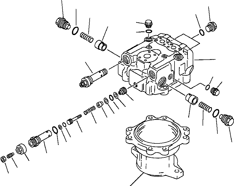 VALVE ASSEMBLY, RELIEF - SWING MOTOR 706-75-76701 KOMATSU