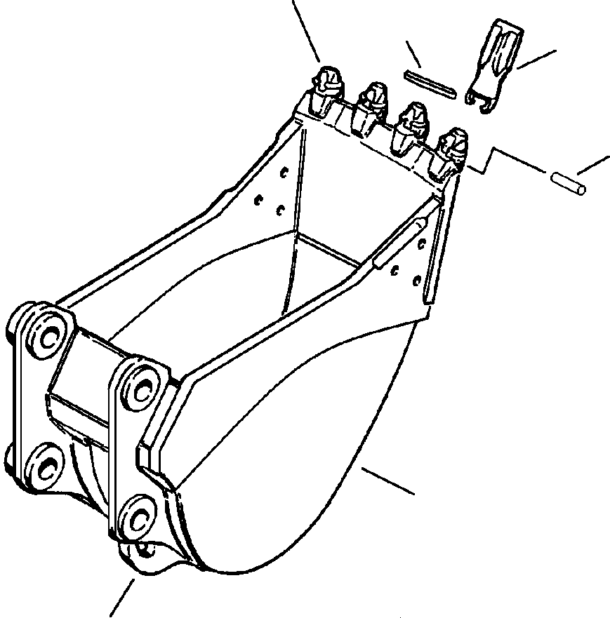 BUCKET, ESCO - STDP - 1.25 CU. YD 207-70-AX110 KOMATSU