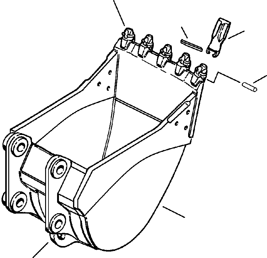 BUCKET, ESCO - STDP - 2.12 CU. YD 207-70-AX140 KOMATSU