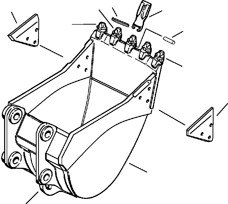 BUCKET, ESCO - HDPL - 2.12 CU. YD 207-70-AX240 KOMATSU