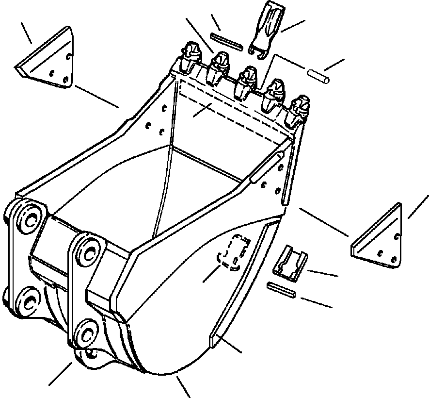 BUCKET, ESCO - HDCL - 1.88 CU. YD 207-70-AX340 KOMATSU